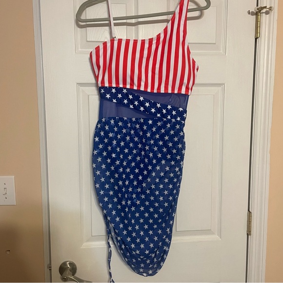 Patriotic Striped and Starred Swimsuit X-Large NWT - Picture 9 of 11